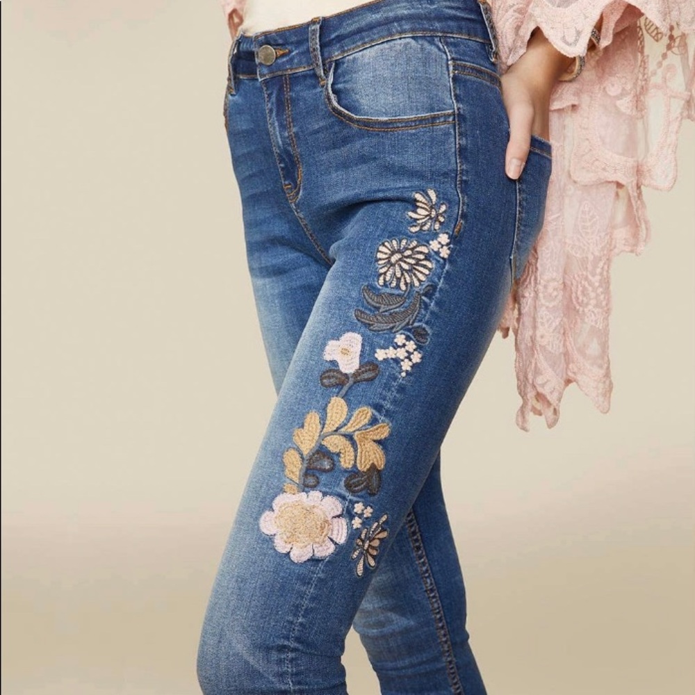 Embroidered Coco + Carmen Jeans